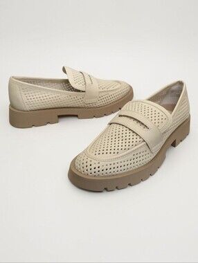 Dolce Vita Ersula Chunky Plaform Penny loafers Size 10 Lug Sole Minimalist